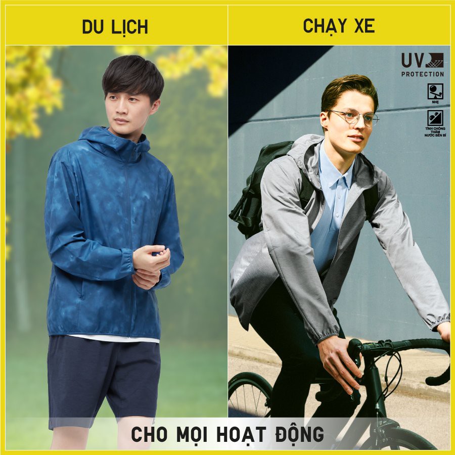 Áo khoác chống nắng nam Uniqlo 413975 vải dù Men Pocketable Parka | BigBuy360 - bigbuy360.vn