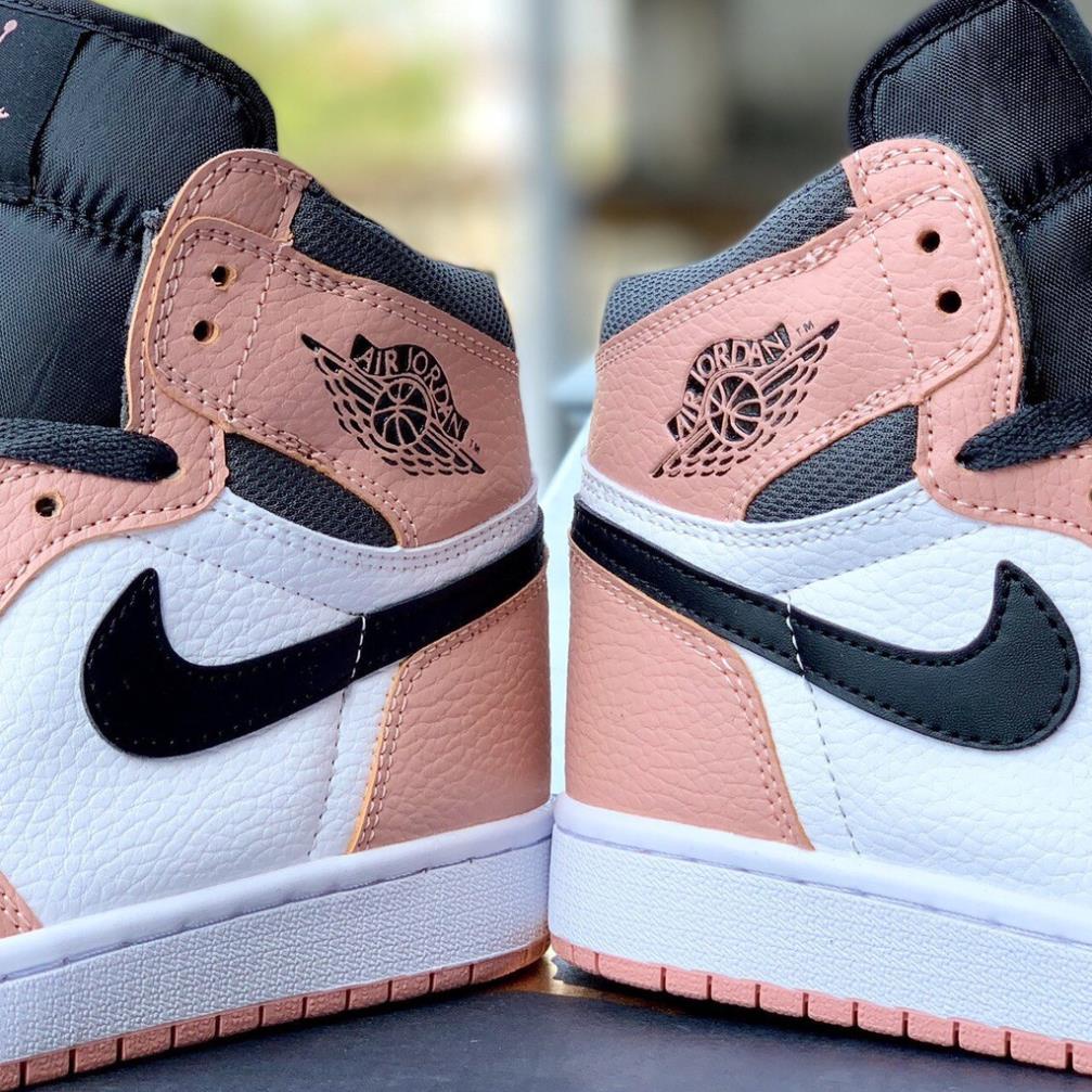 Giày Jordan Hồng cao cổ nữ, Giày Jordan 1 cổ cao màu hồng vạch đen bản đẹp dễ phối đồ, Sneaker cổ cao nữ | BigBuy360 - bigbuy360.vn