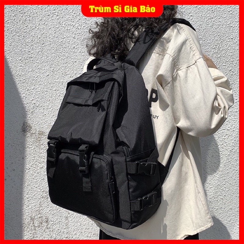 Cặp đi học nam nữ Ulzzang basic thời trang, balo túi sách laptop - du lịch phong cách Unisex cho học sinh, sinh viên.