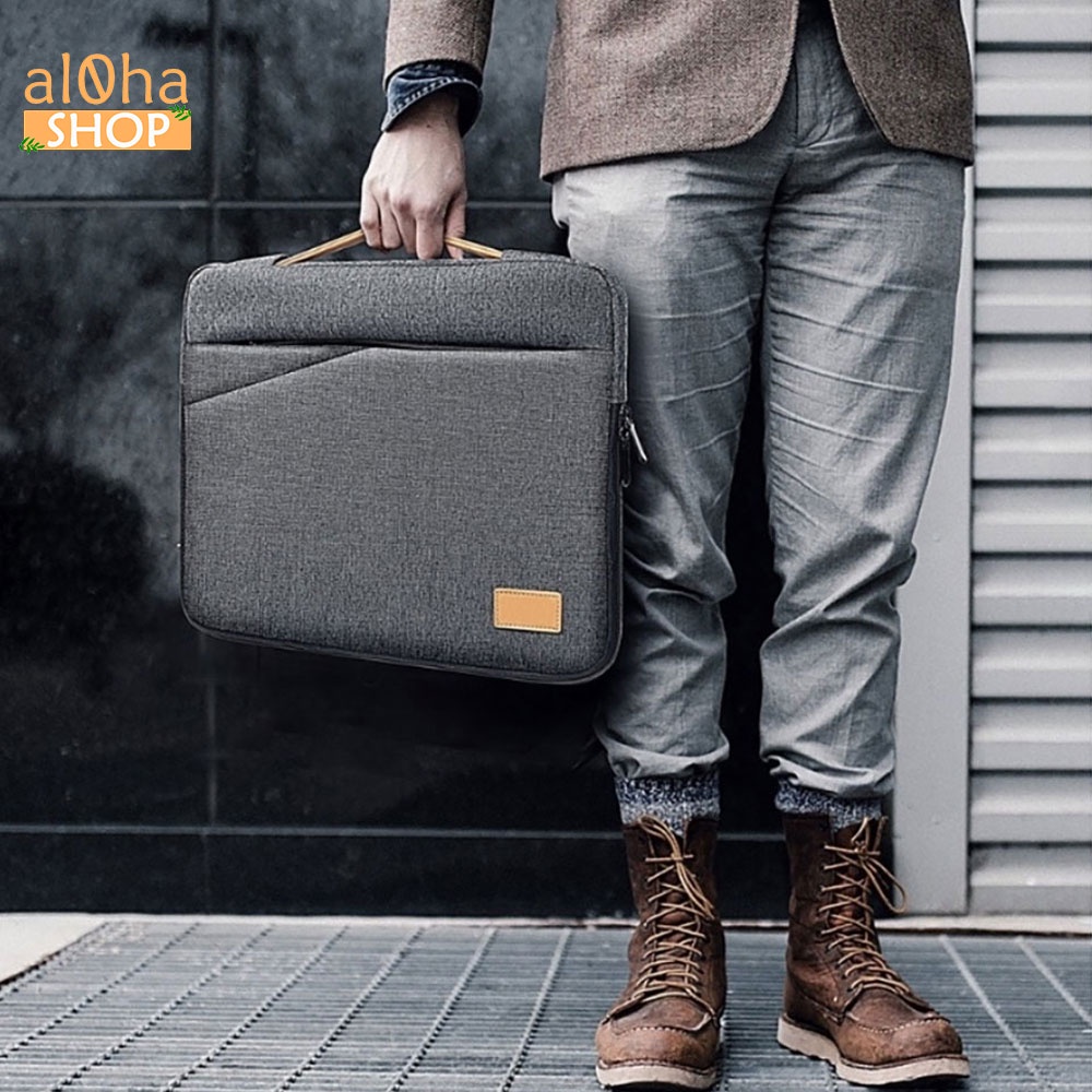 Túi xách đựng Laptop  chống sốc, chống nước 3 ngăn đa năng 14 Inch và 15,6 Inch - al0ha Shop
