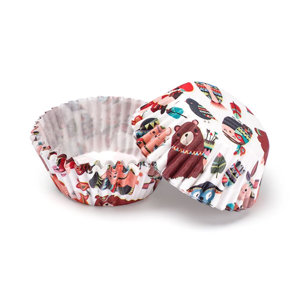 Set 100 cốc giấy làm bánh cupcake chống dầu mỡ DIY