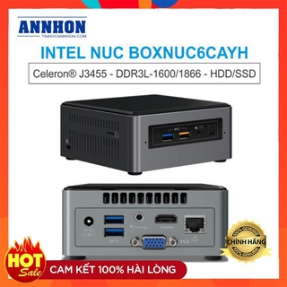 Cây máy tính case PC mini Intel NUC J3455 Ram 4Gb 8Gb SSD 120G nhỏ gọn Gamming chơi game văn phòng giải trí phim 4k
