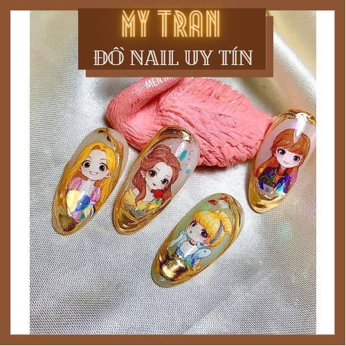 Stick dán móng hình búp bê, Nail sticker trang trí móng 2021