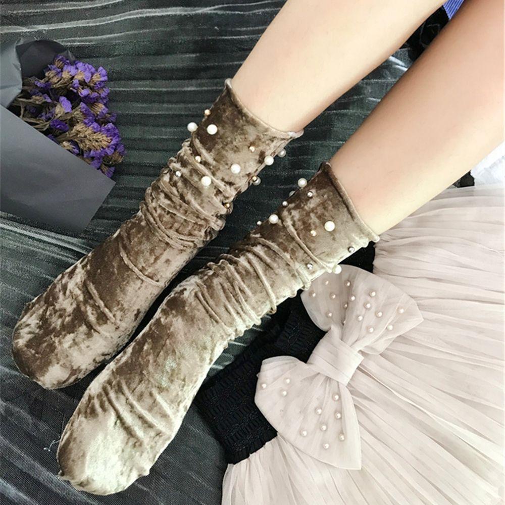 Vớ Nhung Mềm Mại Phong Cách Vintage Thời Trang Cho Nữ