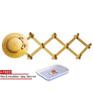 Móc Áo 10 Núm Gỗ Đức Thành 08021-TẶNG KÈM KHAY ÚP LY