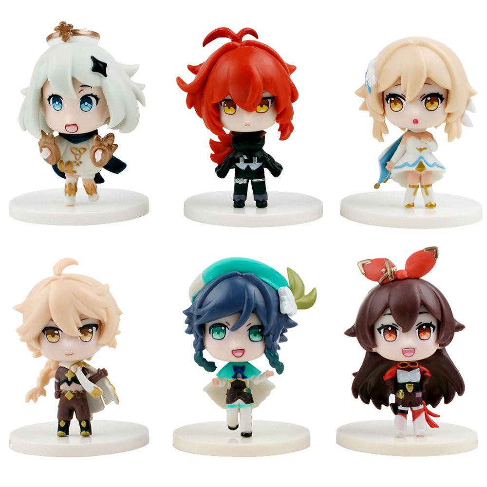 DARNELL Bộ 7 Mô Hình Nhân Vật Paimon Bằng PVC Cứng Trang Trí Cho Bé