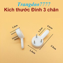 Đinh Ghim 3 Chấu Đóng Tường Treo Khung Tranh Móc Treo Ảnh Vật Dụng Không Cần Khoan Frame Picture Hanger