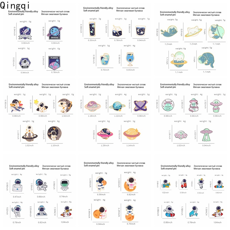 Ghim cài áo Miss Zoe tráng men hình hoạt họa nhiều kiểu tùy chọn dành cho trẻ em