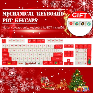 Bộ keycap Christmas 108 PBT In Dyesub cực đẹp chủ đề Giáng Sinh