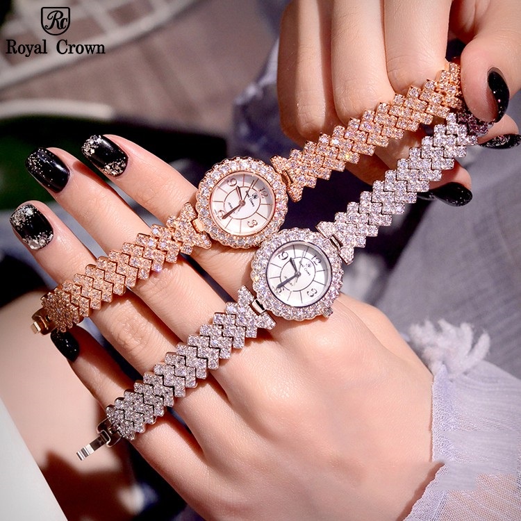 Đồng Hồ Nữ Dây Kim Loại Cao Cấp Viền Đá Full Mặt Và Dây Trend 2022