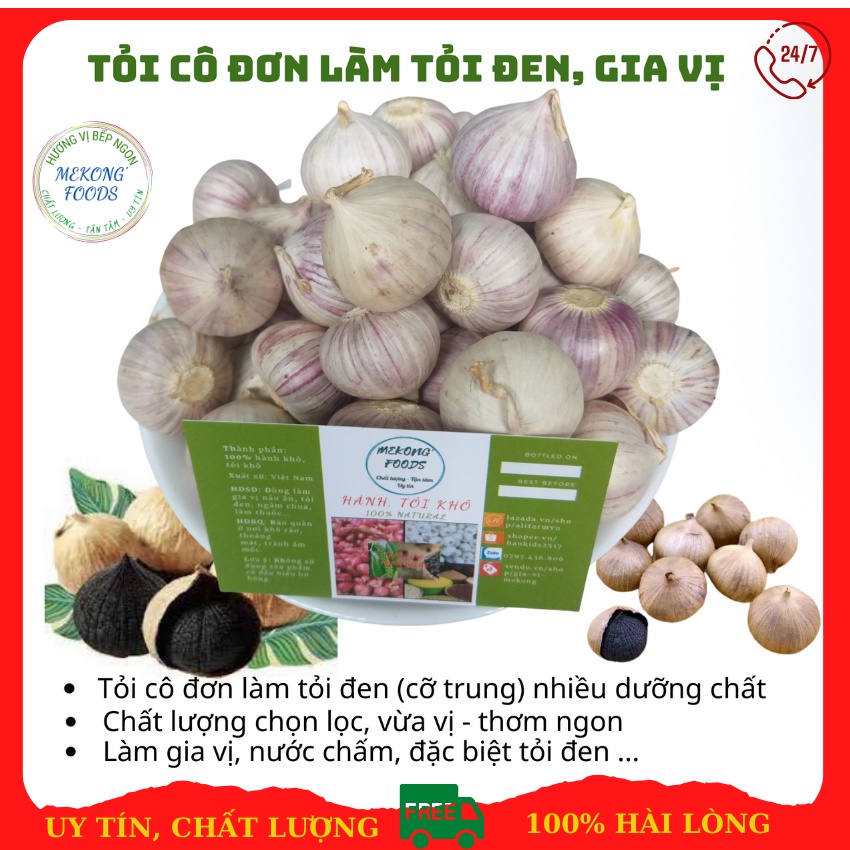 Tỏi Cô Đơn size 2 Phan Rang cỡ Trung làm tỏi đen