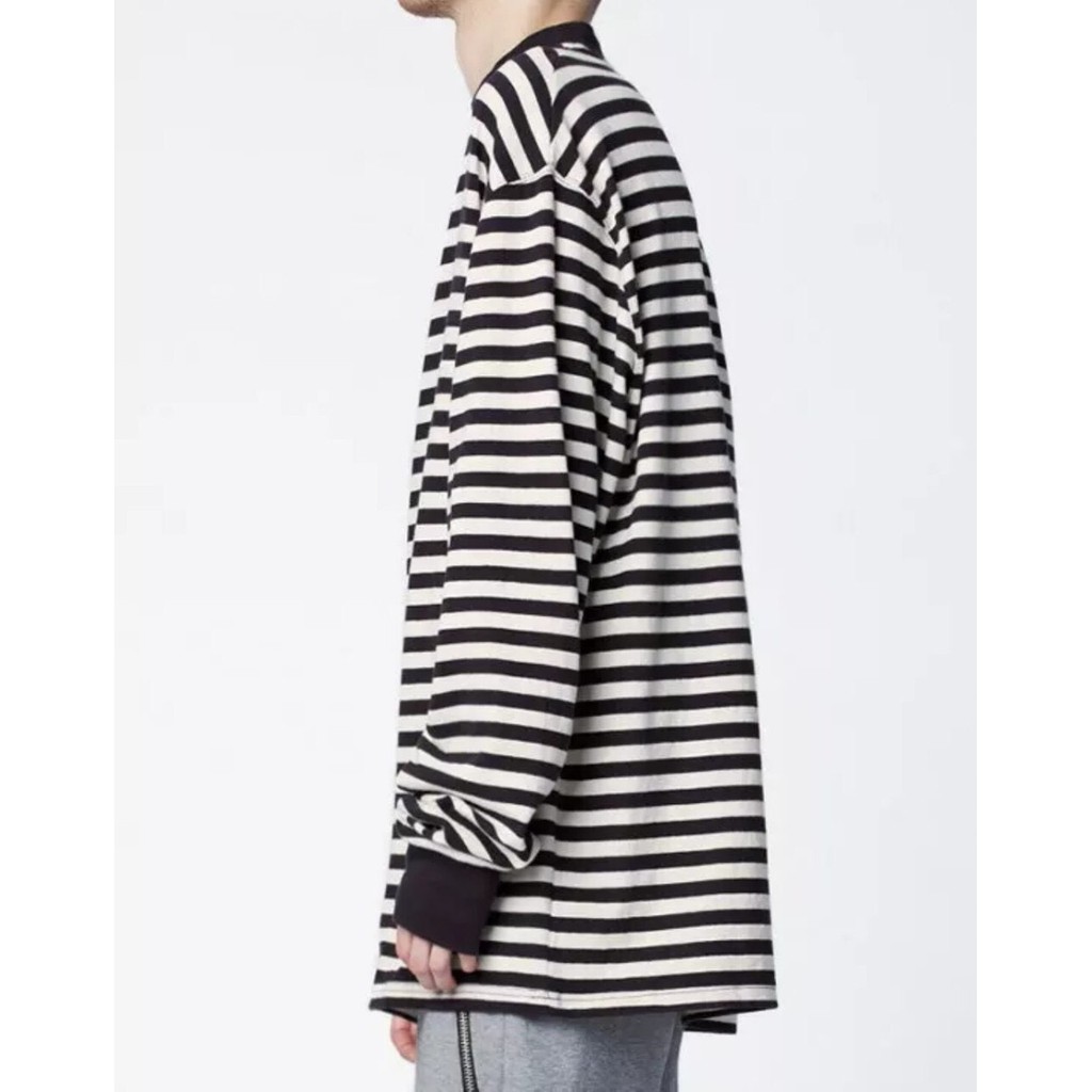 Áo Thun Sweater Unisex tay dài nam Sọc Ngang Cổ Lọ TNS103 | BigBuy360 - bigbuy360.vn