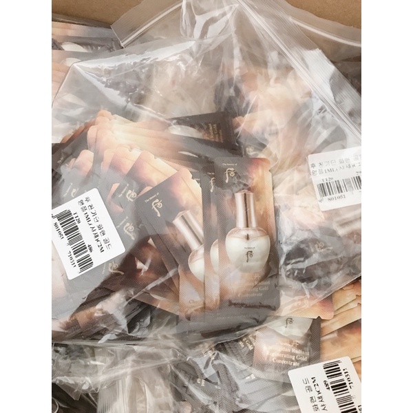 Tinh chất vàng sâm núi Whoo siêu phục hồi dưỡng trắng trẻ hoá da chống lão hoá Cheongidan Radiant Regenerating Gold 1ml