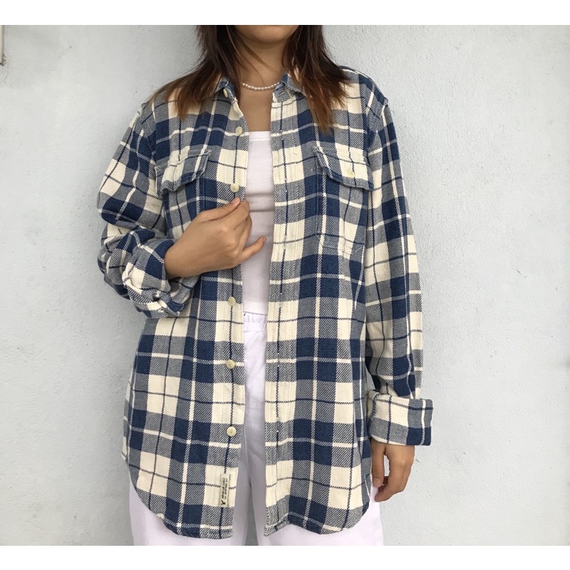 Sơ mi Flannel 2Hand Vintage AMERICAN EAGLE OUTFITTERS/Hàng Hiệu Nhập