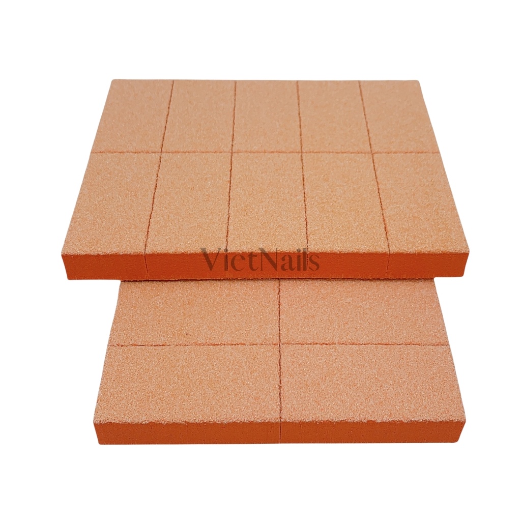 Combo 5 Phao Dũa Móng Hình Chữ Nhật Nhám Cam Dài 5cm, Buffer Cam Mini