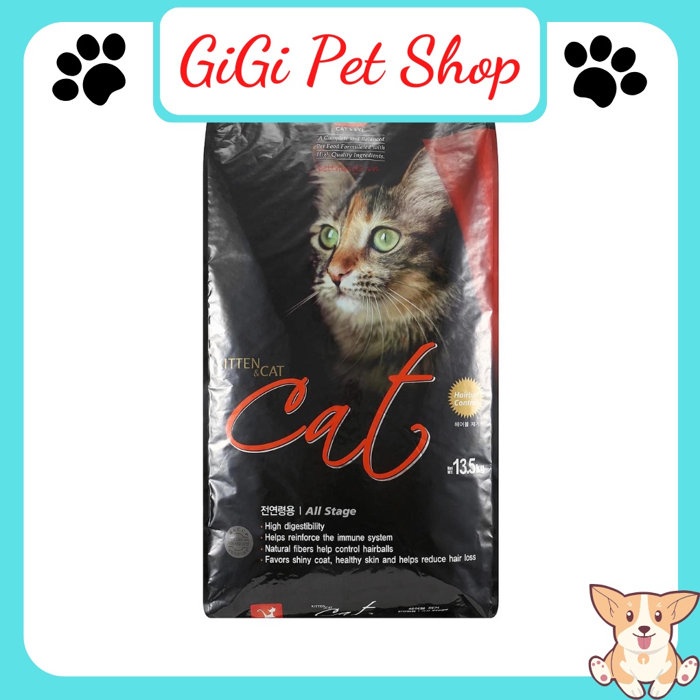 Thức ăn hạt 1kg cho mèo lớn nhỏ Cat's Eye túi Zip thú cưng con nhỏ trưởng thành bổ sung dinh dưỡng - GiGi Pet Shop