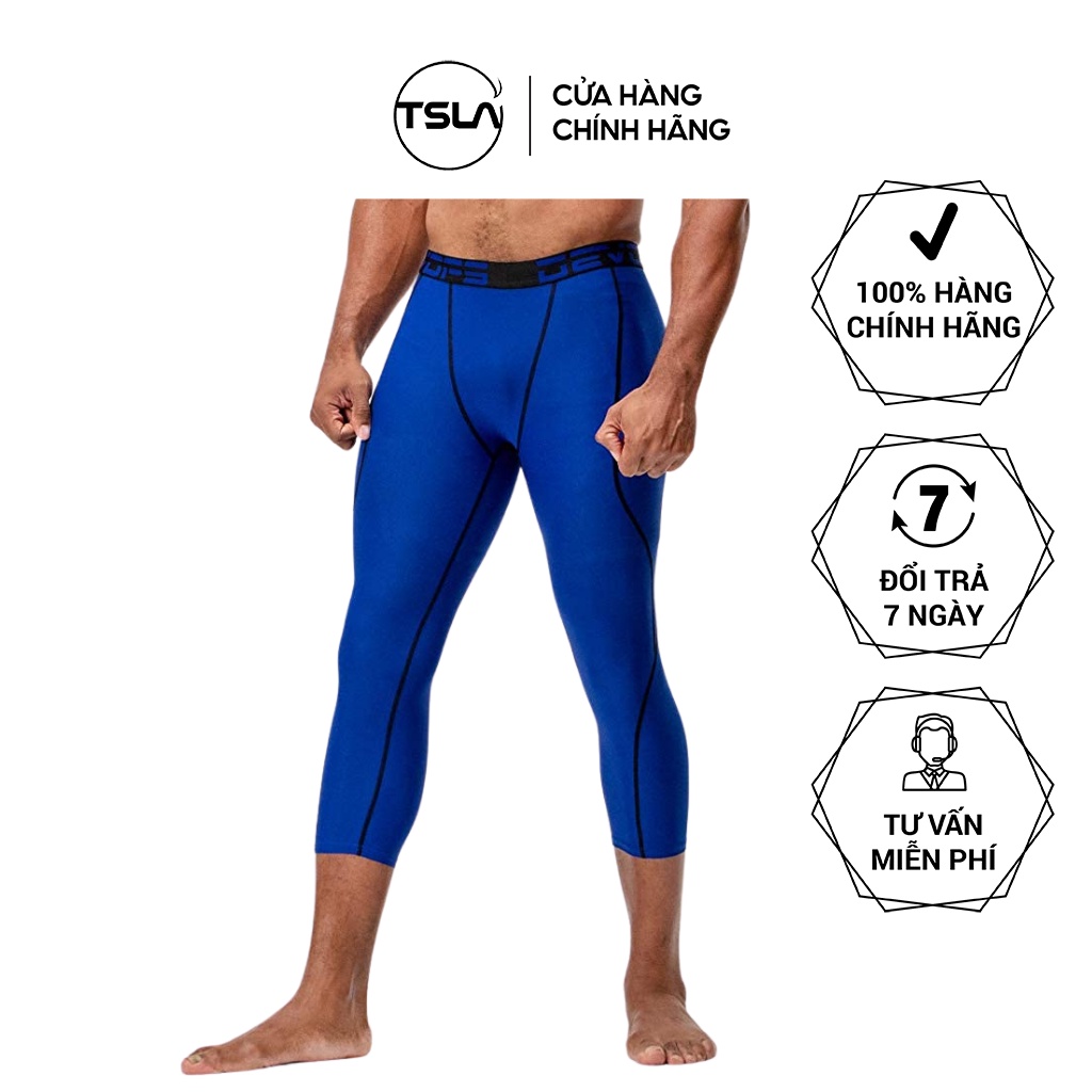 Quần legging thể thao nam lửng Devops chất thun co giãn form ôm combat tập gym đá banh bóng rổ yoga chạy bộ bó cơ