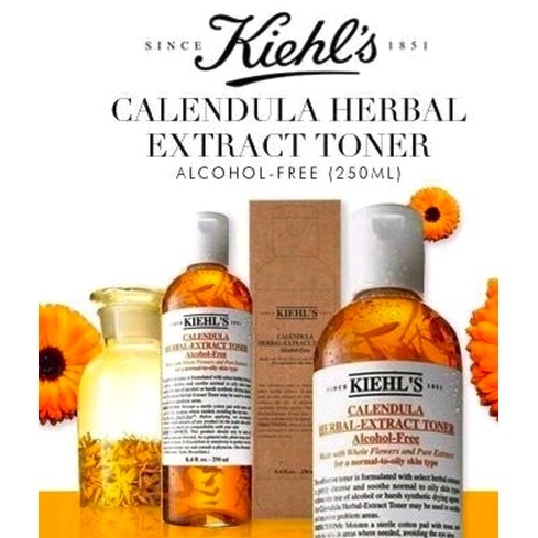 Toner Hoa Cúc Kiehls Calendula Herbal Extract không chứa cồn, nhẹ dịu chăm sóc làn da 125ml/250ml/500ml