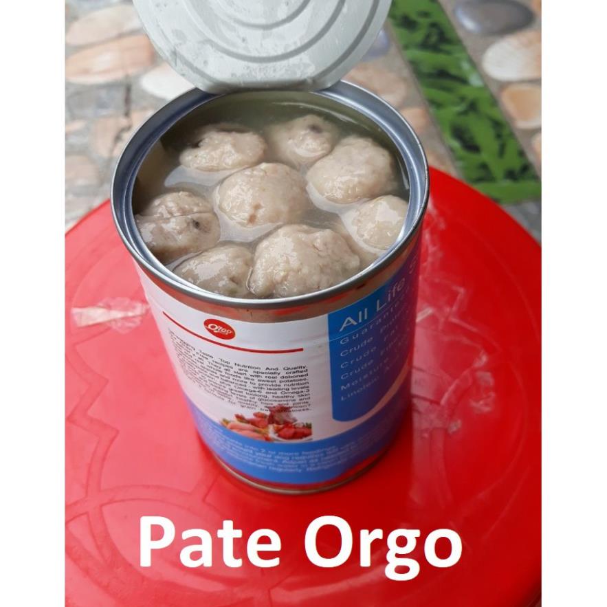 Pate cho chó Orgo dạng Lon 400gr Thức ăn mềm cho mọi loại chó - Thịt hộp chó