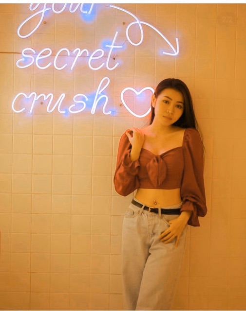 ÁO CROP NƠ NGỰC TAY BO CHẤT LỤA CỰC ĐẸP KT