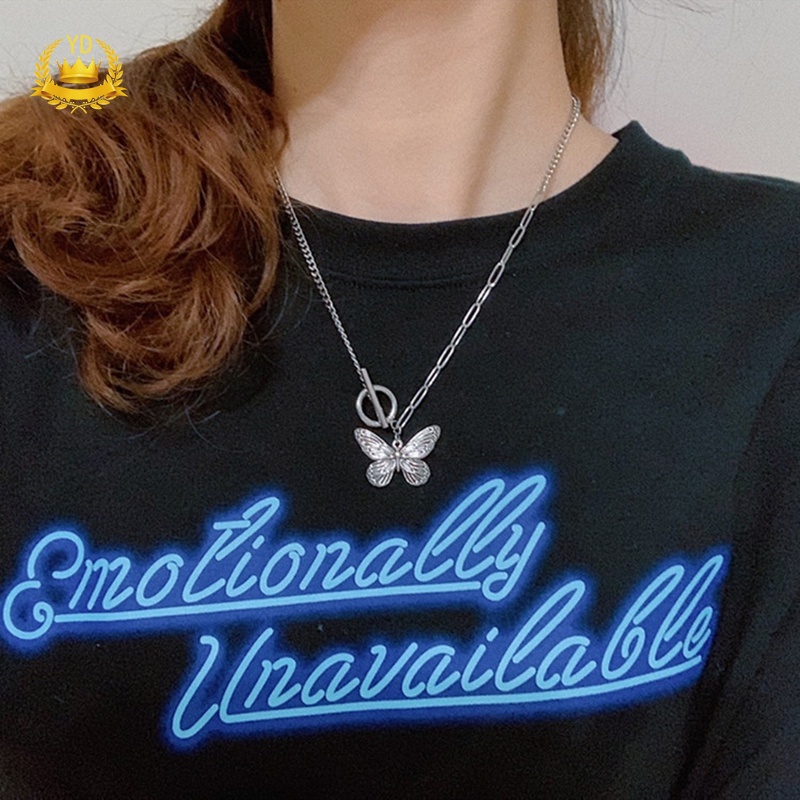 Vòng cổ Mặt Bướm Vintage Siêu Nữ Tính Phong Cách Cổ Điển