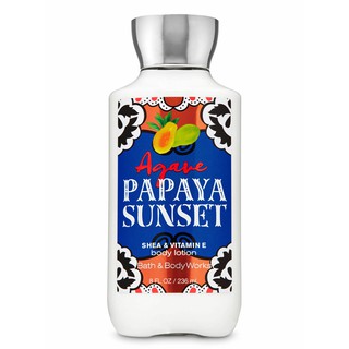 Dưỡng thể giữ ẩm da Bath & Body Works Agave Papaya Sunset Shea & Vitamin E body lotion 236ml (Mỹ)