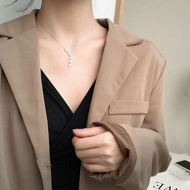 Dây chuyền bạc ngôi sao lấp lánh, Vòng cổ Bạc cao cấp gắn đá TUNASILVER, 𝐂𝐚𝐦 𝐤𝐞̂́𝐭 𝐜𝐡𝐮𝐚̂̉𝐧 𝐁𝐚̣𝐜 - TUNASHOP Trang sức Bạc