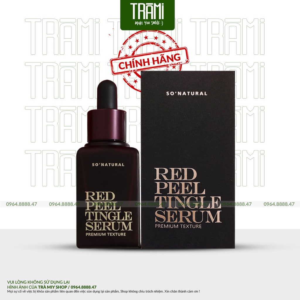 [CHÍNH HÃNG] Tinh Chất Thay Da Sinh Học So Natural Red Peel Tingle Serum Premium Texture Mẫu Mới 20ml Hàn Quốc.