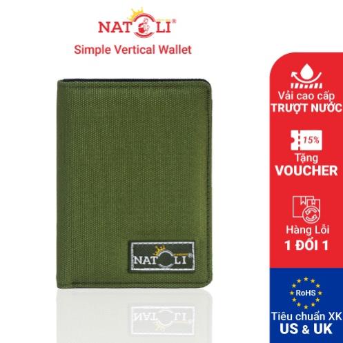 Ví Nam Vải, Ví Nam Trẻ Trung vải canvas, bố Thương Hiệu Natoli - SIMPLE VERTICAL WALLET !