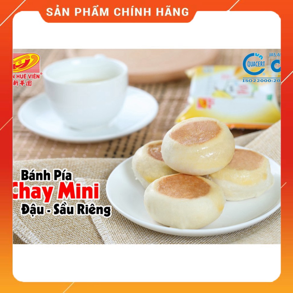 Combo 2 Túi Bánh pía chay đậu Mini Tân Huê Viên Trọng lượng mỗi túi 480gr (Mỗi túi 12 bánh nhỏ)