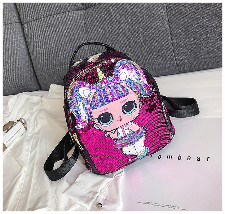 3d Lol Surprise Doll Kids Sequin Backpack Kids Kid Bé Gái Balo