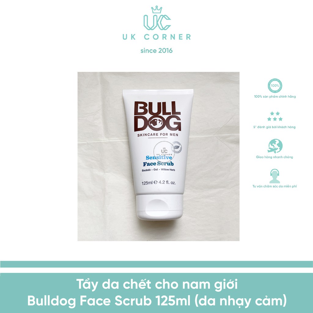 Tẩy da chết cho nam giới Bulldog Face Scrub 125ml