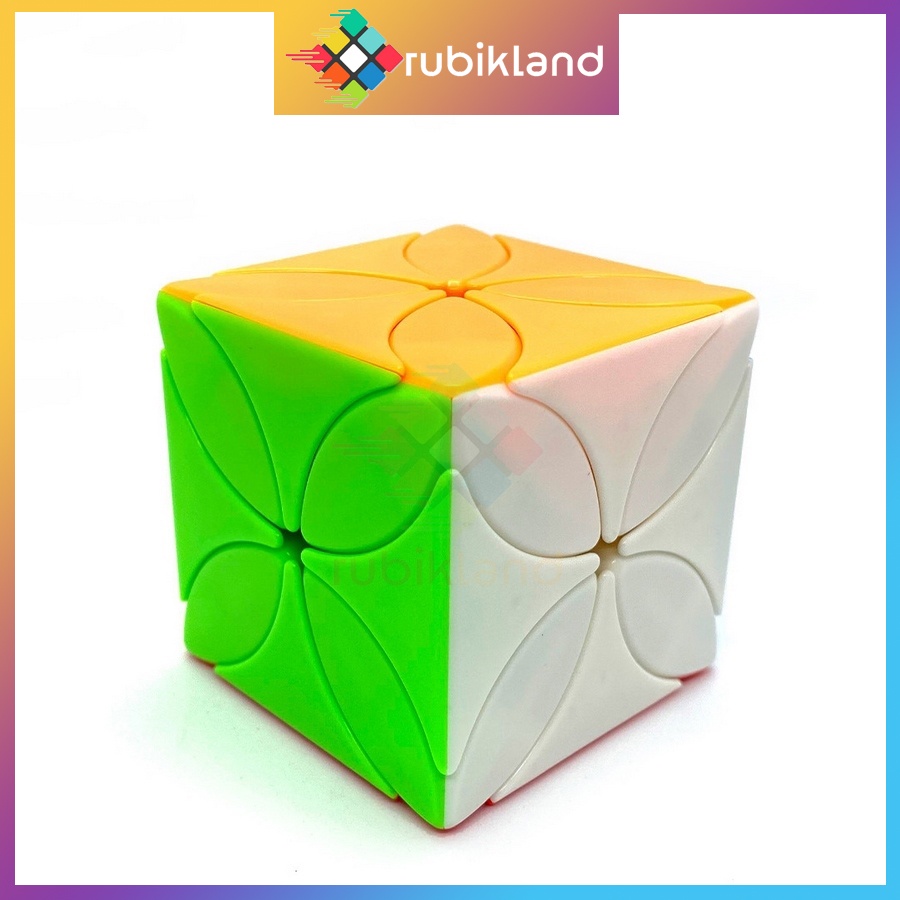 Rubik Biến Thể Four Leaf Clover Cube Cỏ 4 Lá Stickerless Rubic Đồ Chơi Trí Tuệ Trẻ Em