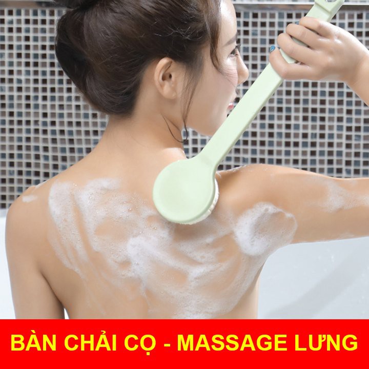 Cọ lưng kèm bông tắm xuất Nhật, loại 1 có hộp - Giao màu ngẫu nhiên