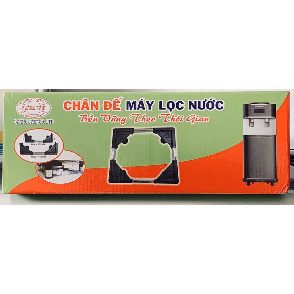 Kệ Để Chân Máy Lọc Nước Inox Đa Năng Cao Cấp HT - Điều Chỉnh Theo Kích Thước Trụ Inox, Đế Cao Su