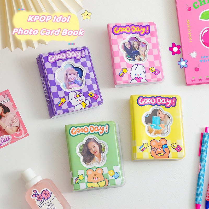 Cuốn Album Ảnh 3 Inch Mini Họa Tiết Hoa Xinh Xắn Giá Đỡ