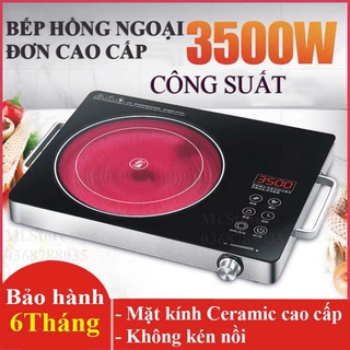 Bếp Điện Hồng Ngoại Đơn Cao Cấp Công Suất Lớn 2200W / 3500W Cảm Ứng Thông Minh Mặt Kính Chịu Nhiệt AD54