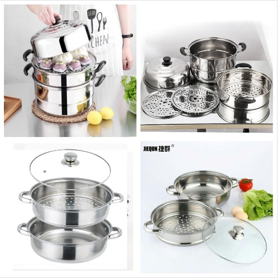 [FREESHIP] NỒI HẤP 3 TẦNG INOX - BỘ NỒI HẤP POT 28cm