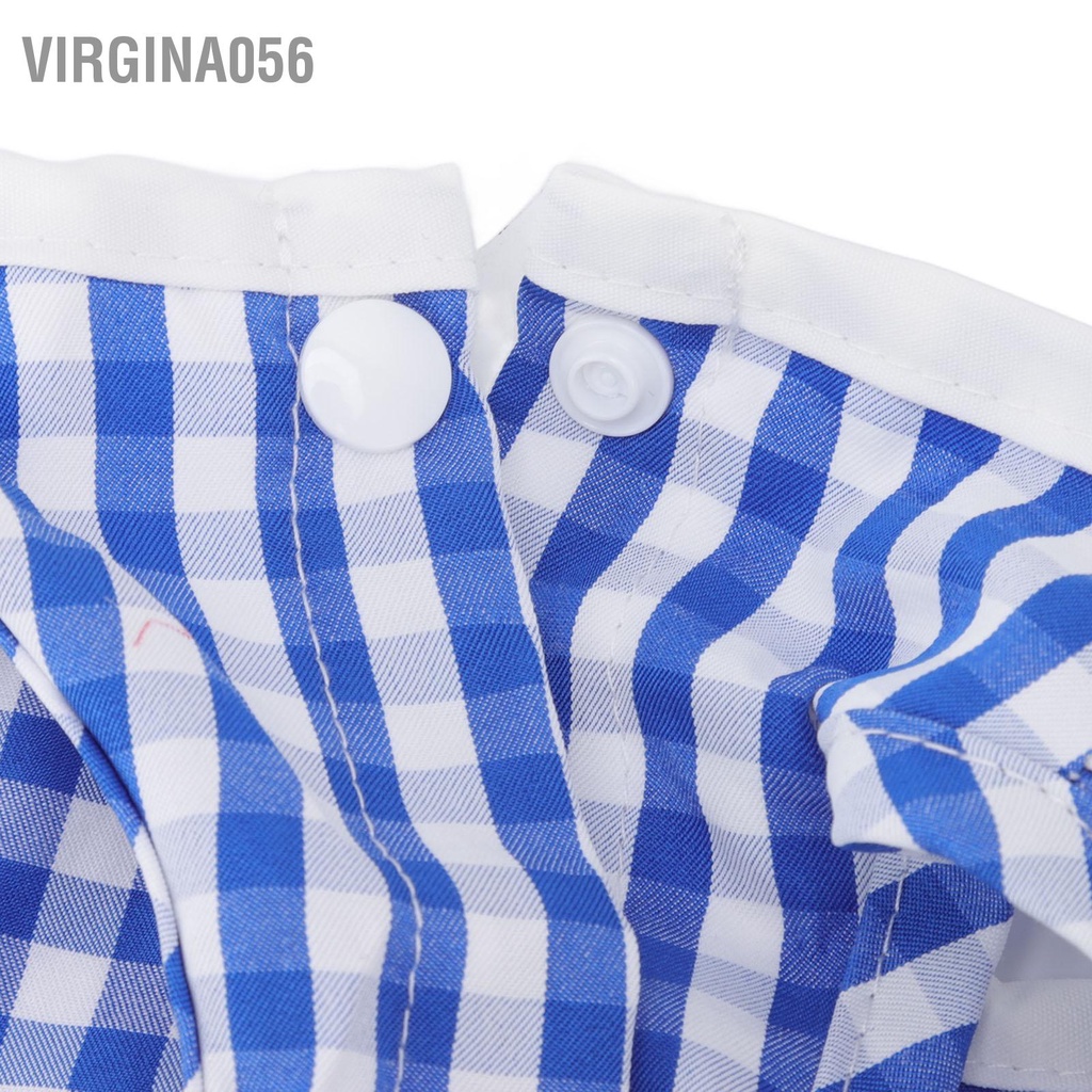 Virgina056 Váy cho thú cưng Mùa hè Kẻ sọc dễ thương Bowknot Ruy băng Đai chống nắng Bảo vệ mèo chó