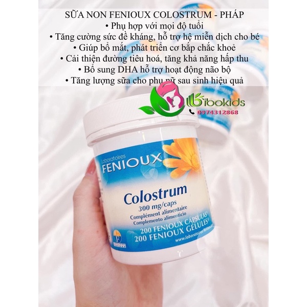 Sữa Non Pháp Fenioux Colostrum 200 Viên