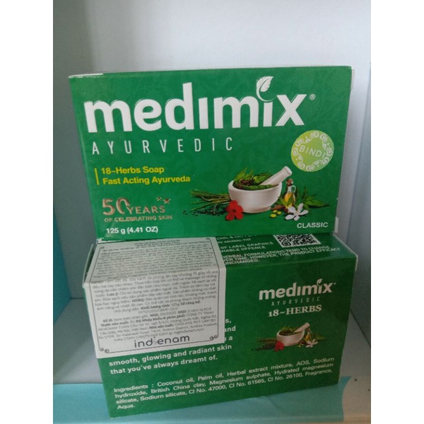 Xà Phòng Medimix 18 Loại Thảo dược Ayurveda Bảo Vệ Da Hàng Ngày 125g | BigBuy360 - bigbuy360.vn