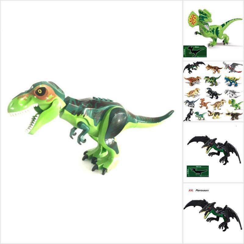 [HoMSI] Jurassic World XXL Large Size Dinosaur 7x11" Figure Blocks Fit Lego Toys Set SUU