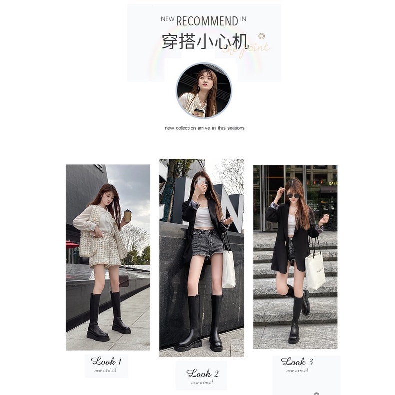 Giày bốt martin cổ vừa thiết kế mới thời trang xuân thu dành cho nữ 202