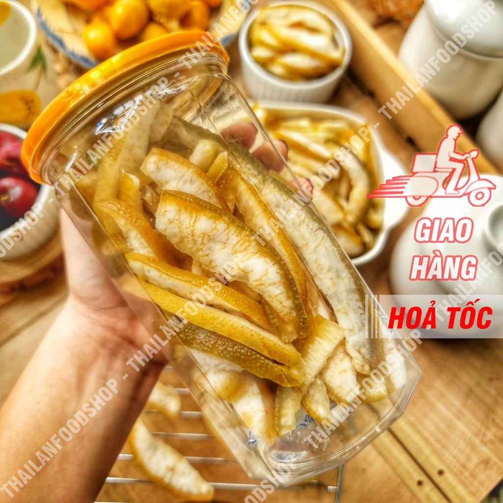 Vỏ Bưởi Non Sấy Đường Phèn - Lon 300gram