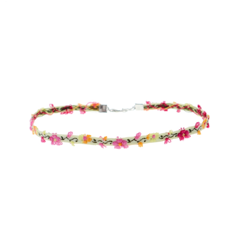 Vòng Cổ choker Đan Tay Mặt Hình Hoa Xinh Xắn Thời Trang Cho Nữ
