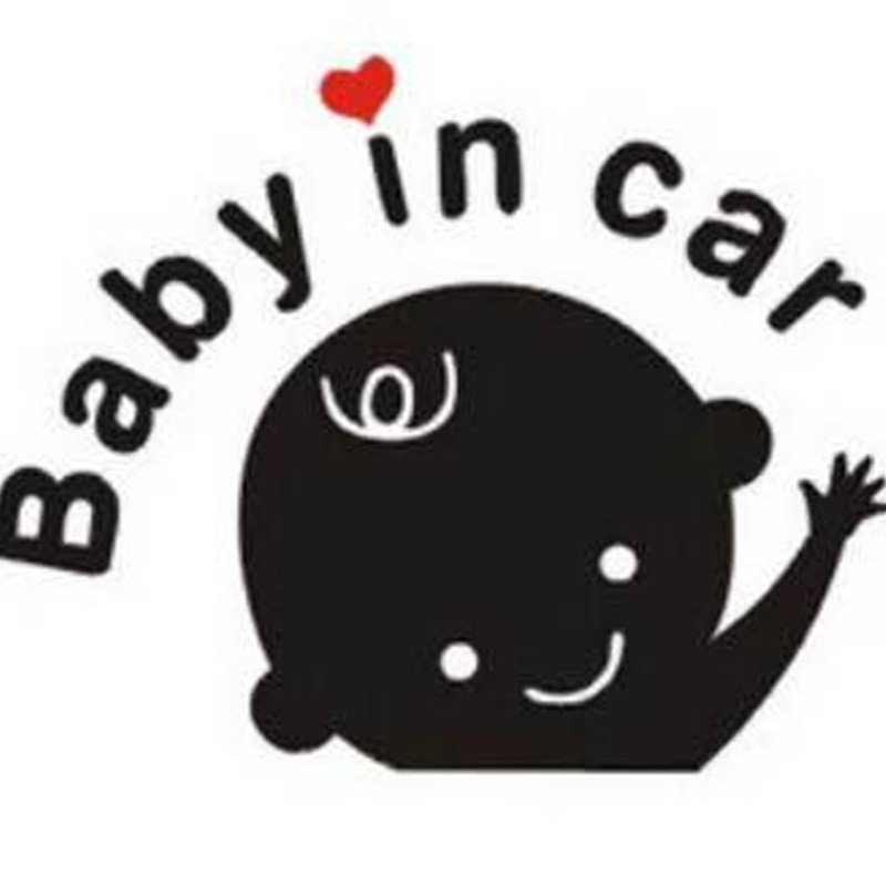 Tem dán ô tô Baby in Car trang trí xe, cảnh báo xe ô tô
