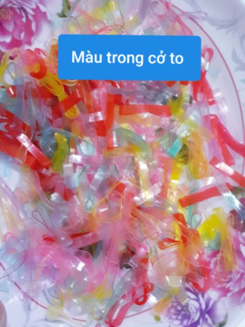 Túi Zip 100g thun cột tóc cở to được chọn màu