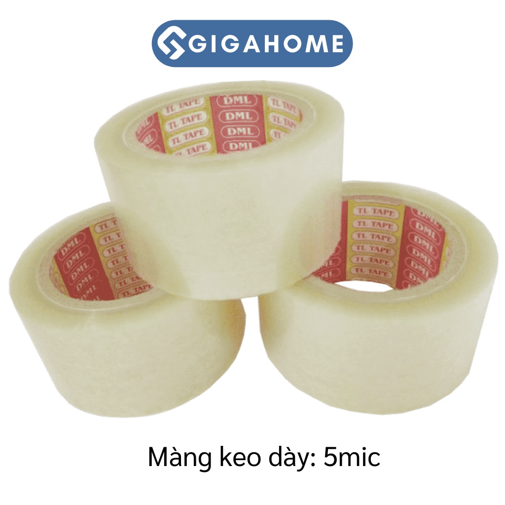 6 Cuộn Băng Keo Trong 200 Yard Nặng 1.8kg GIGAHOME Dài 20mx4.8cm 1025