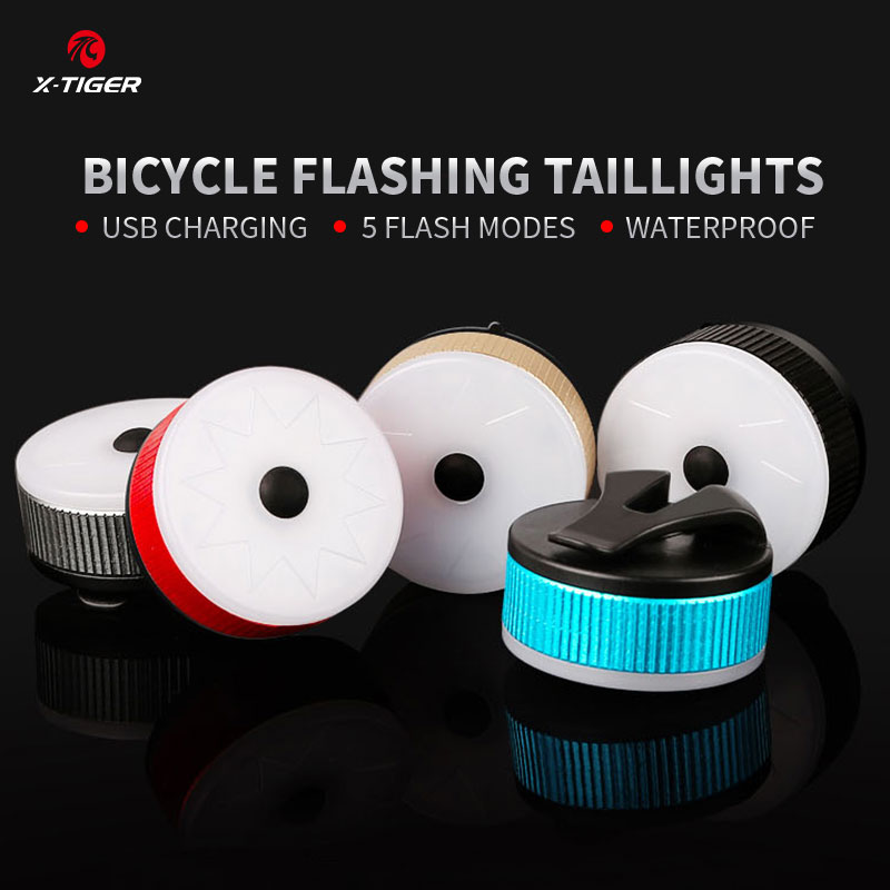 Đèn Led X-TIGER Mini Gắn Đuôi Xe Đạp Có Thể Sạc Lại Bằng Cổng USB