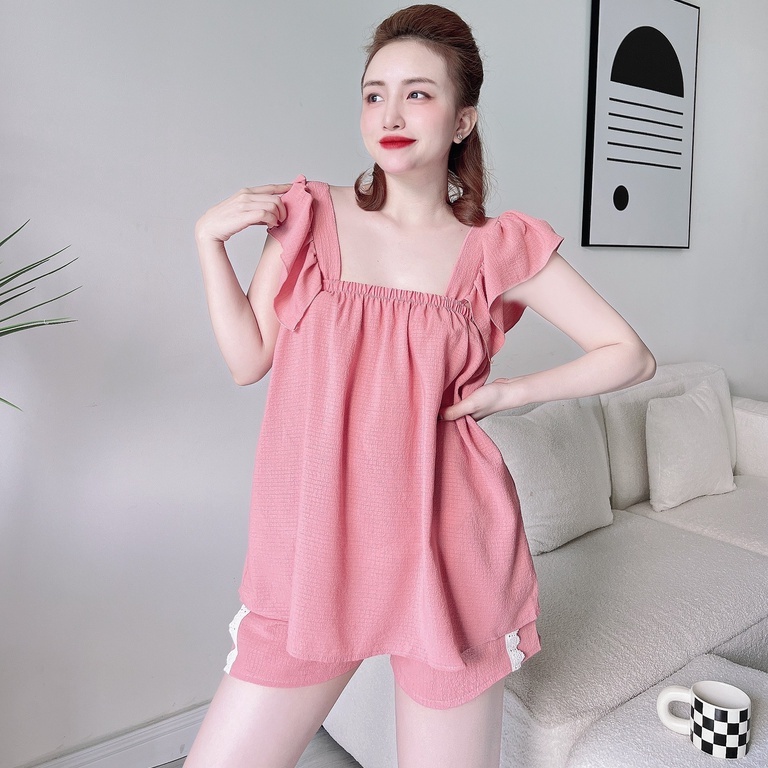 Bộ Đũi Trơn Cánh Tiên SOJUN Vải Đũi Trơn Dưới 68Kg